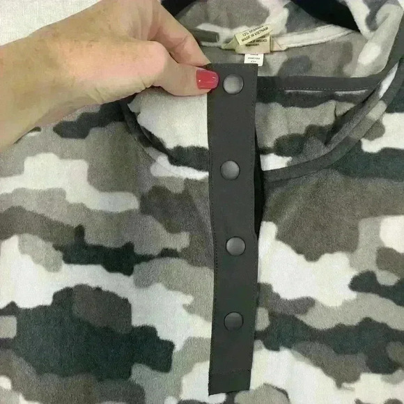 Duluth Trading‎ Womens 2XL Pullover Gray Fleece Camo Doubleback Printed Fleece - Picture 6 of 10